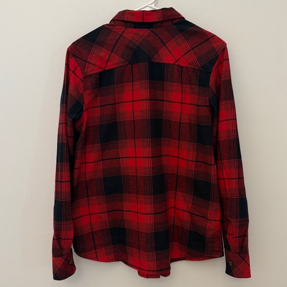 Natural Reflections Flannel, red black, long sleeve button down size small -NWT - Picture 3 of 7